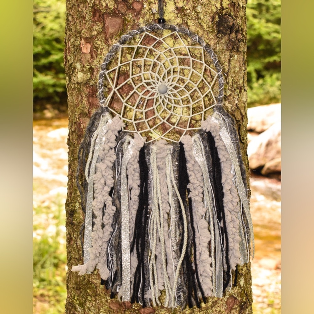 Black Silver Gray Dreamcatcher